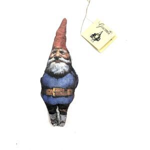 Vintage Gnomes Gnome Christmas Tree Ornament Uniebeck 1978 Stuffed w/ Tag